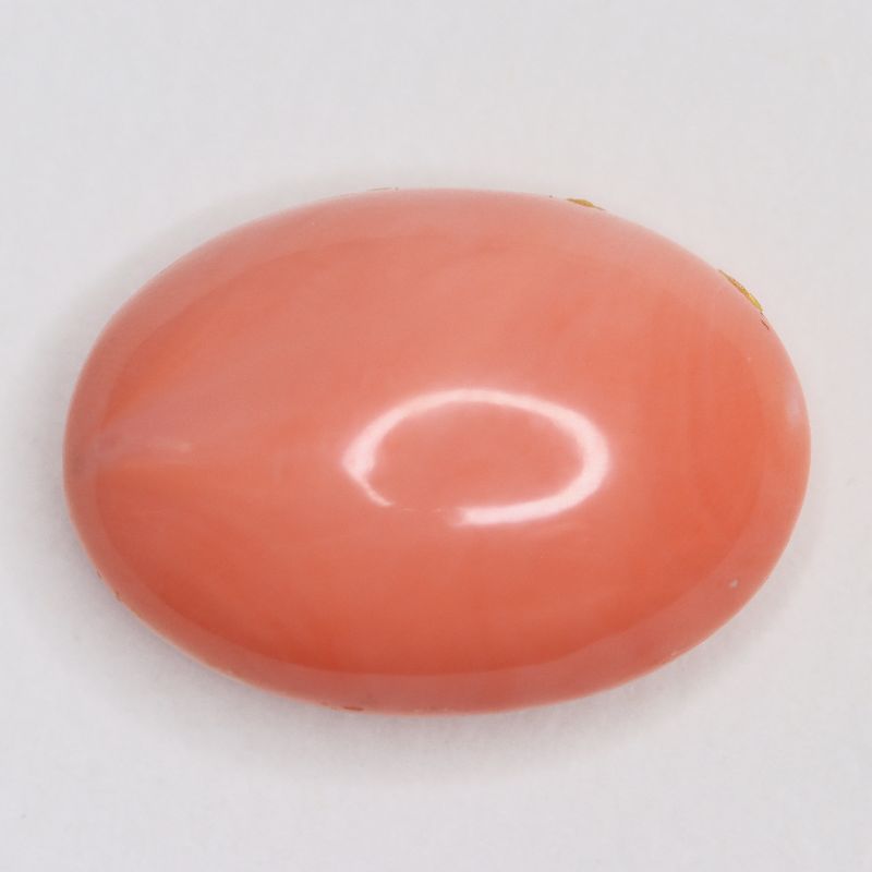 PINK CORAL 27X20 CABOCHON OVAL 27.52CT