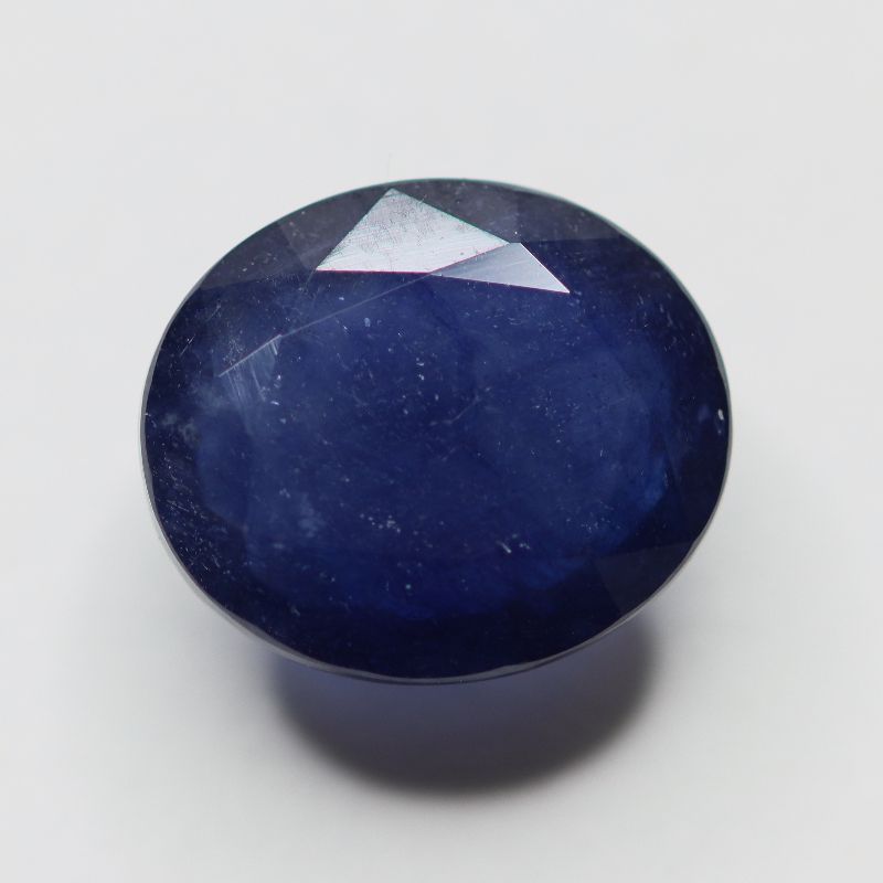 GLASS FILLED SAPPHIRE 12.5X10.6 OVAL FACETED