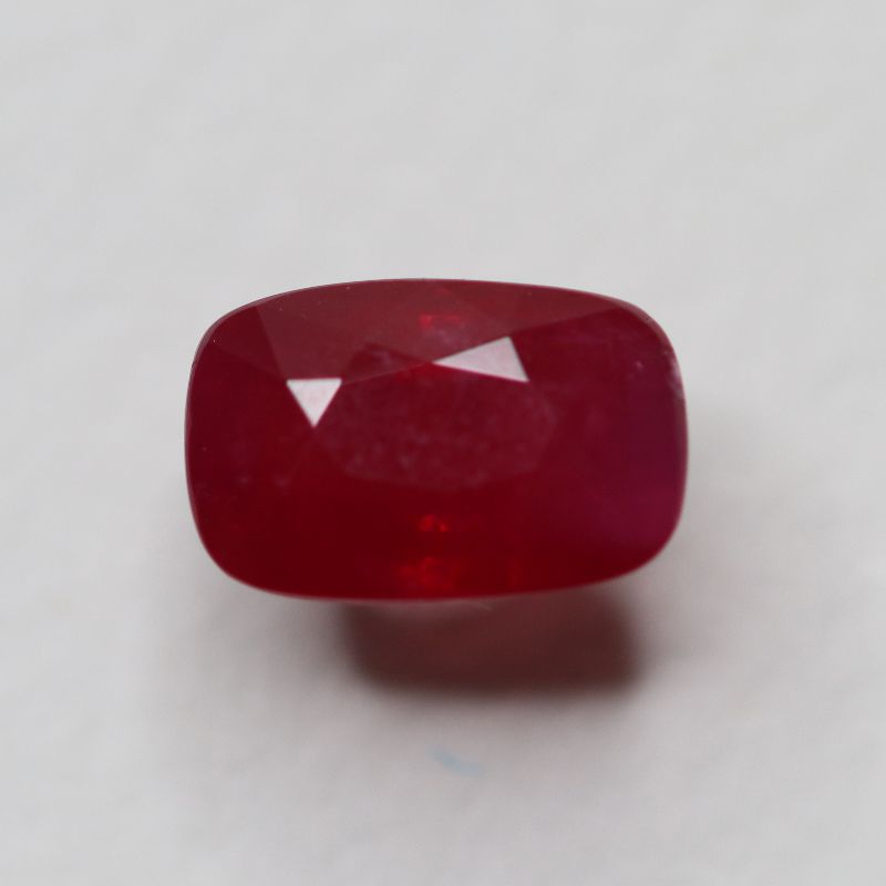 UNHEATED RUBY MOZAMBIQUE 8.7X5.6 FACETED CUSHION 2.22CT