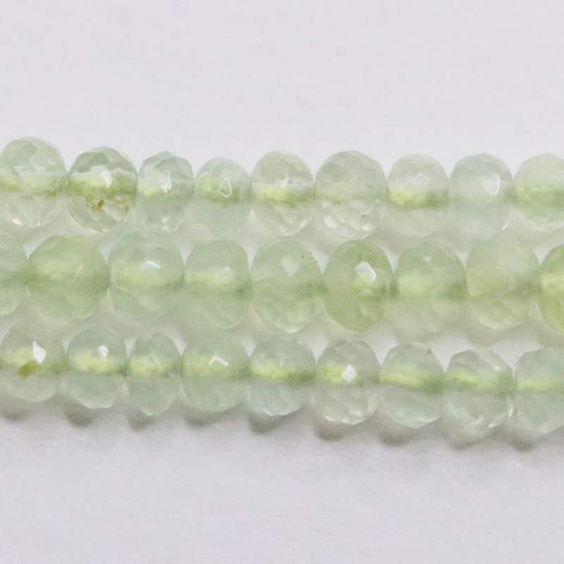 PREHNITE BEAD STRING 3MM FACETED ROUND