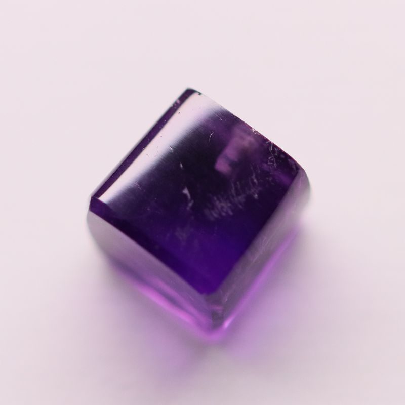 7X7 SMOOTH CUBE BEAD FULL DRILLED AMETHYST