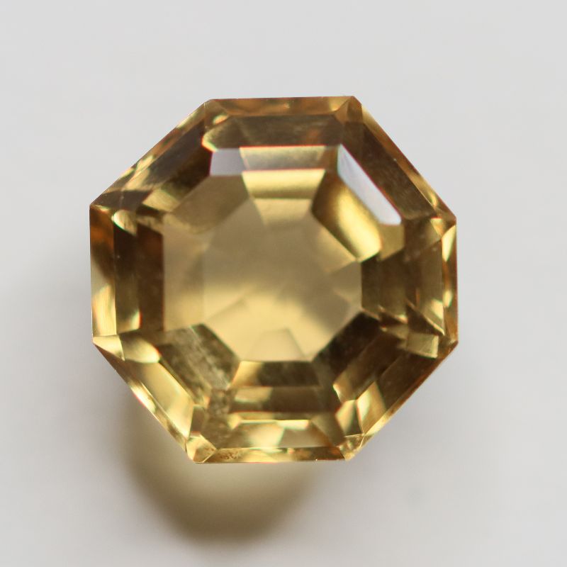 CITRINE GOLDEN YELLOW 12X12 OCTAGON FACETED