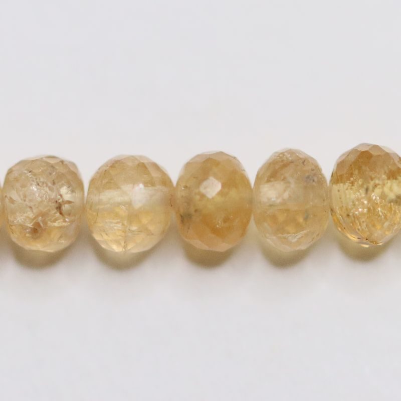 CITRINE GOLDEN YELLOW 5MM FACETED STRING ROUND
