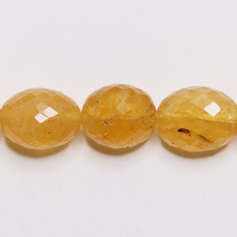 CITRINE GOLDEN YELLOW 12X10 FACETED STRING OVAL