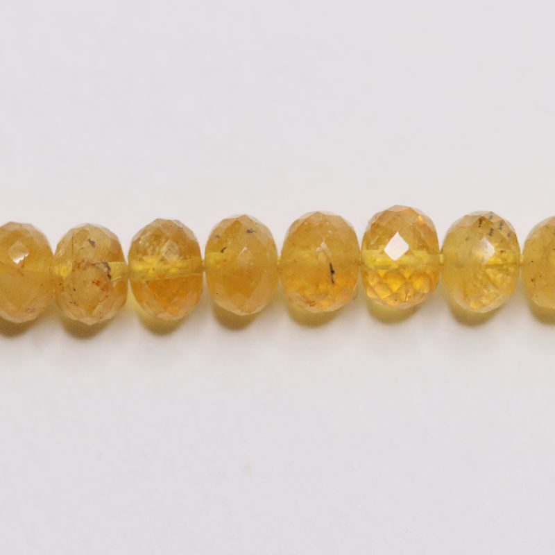 CITRINE GOLDEN YELLOW 6MM FACETED STRING ROUND