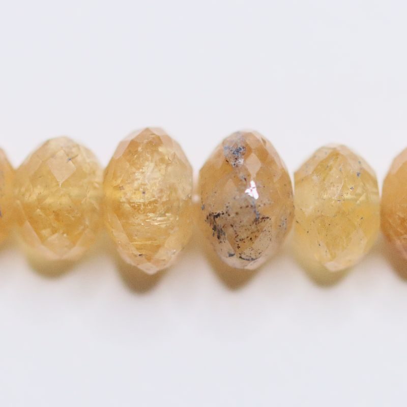 CITRINE GOLDEN YELLOW 9MM FACETED STRING ROUND