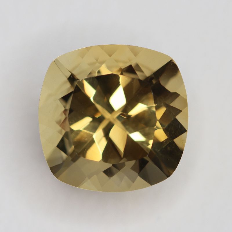 CITRINE GOLDEN YELLOW 16X16 CUSHION FACETED