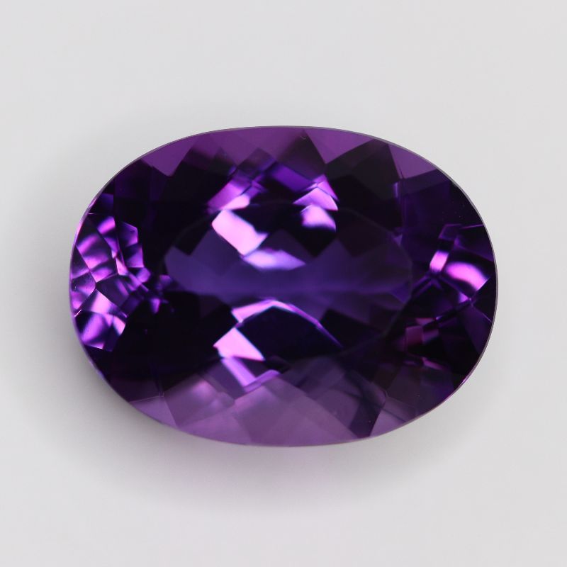 AMETHYST 19.8X14.9 OVAL FACETED