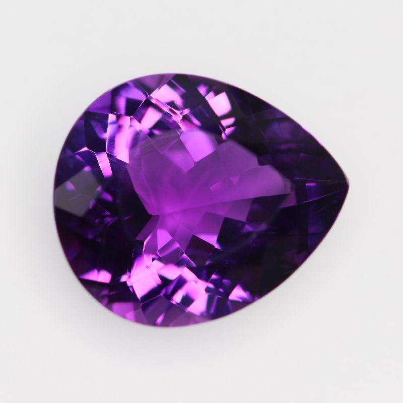 AMETHYST 22X18.8 PEAR FACETED