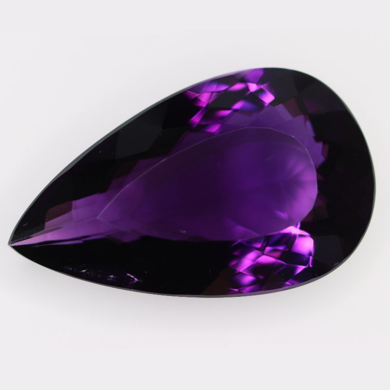 AMETHYST 41X25 FACETED PEAR 74.28CT