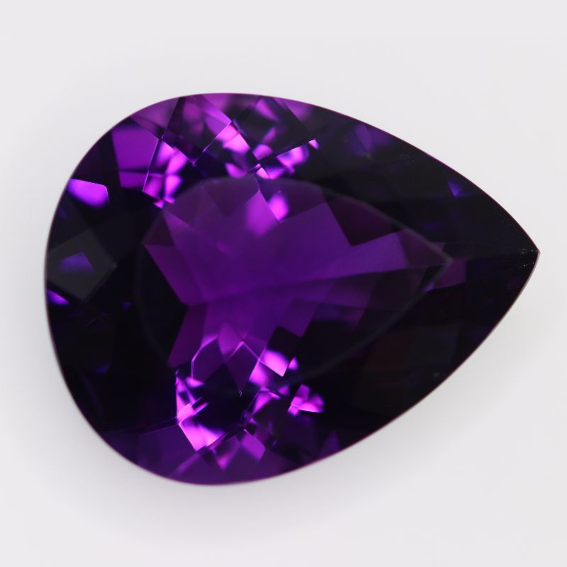 AMETHYST 27X21 PEAR FACETED