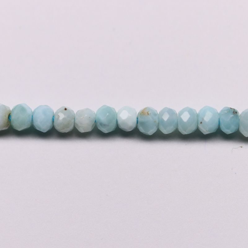 LARIMAR 3MM FACETED STRING FANCY ROUND
