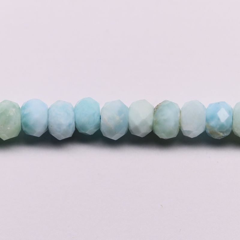 LARIMAR 5MM FACETED STRING FANCY ROUND