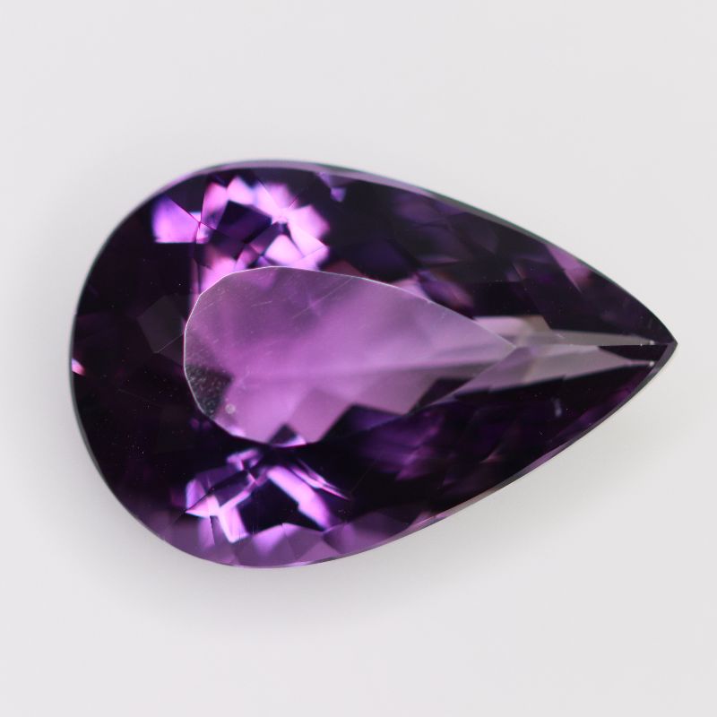 AMETHYST 22.8X15.4 PEAR FACETED