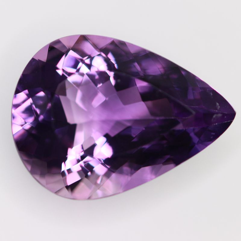 AMETHYST 26X19.2 FACETED PEAR 28.93CT
