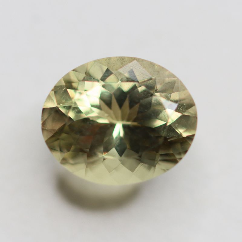 YELLOW BERYL 12X10 OVAL FACETED
