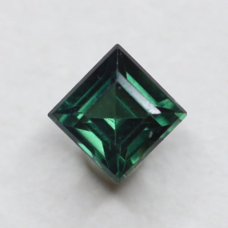 TEAL SAPPHIRE 3.7MM SQUARE FACETED