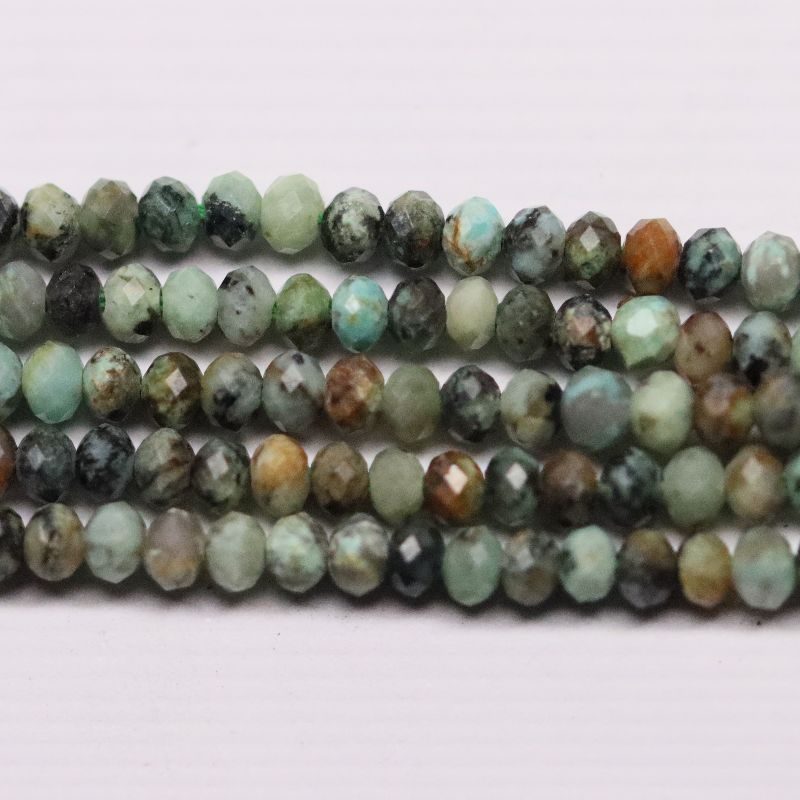 AFRICAN TURQUOISE 2.9MM 40CM STRING OVAL BEAD