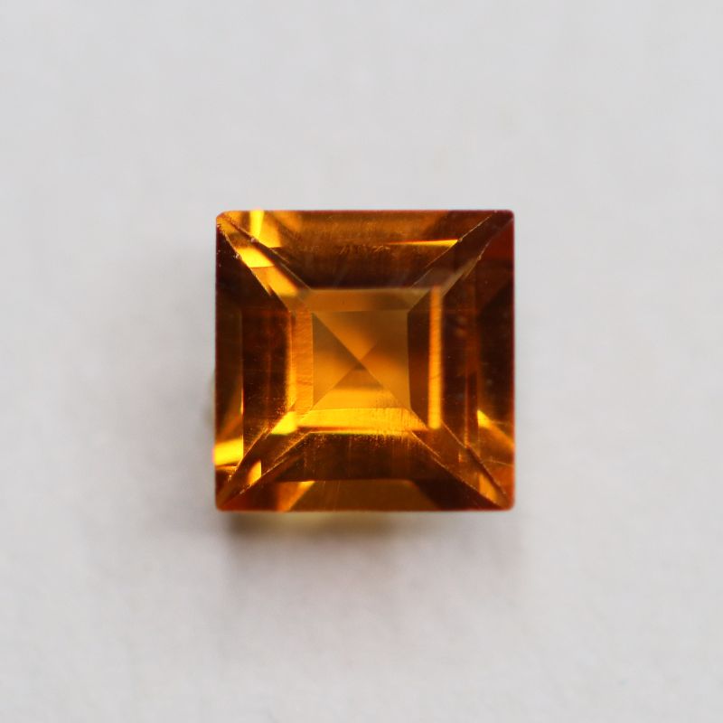 6X6 SQUARE CITRINE MADEIRA FACETED