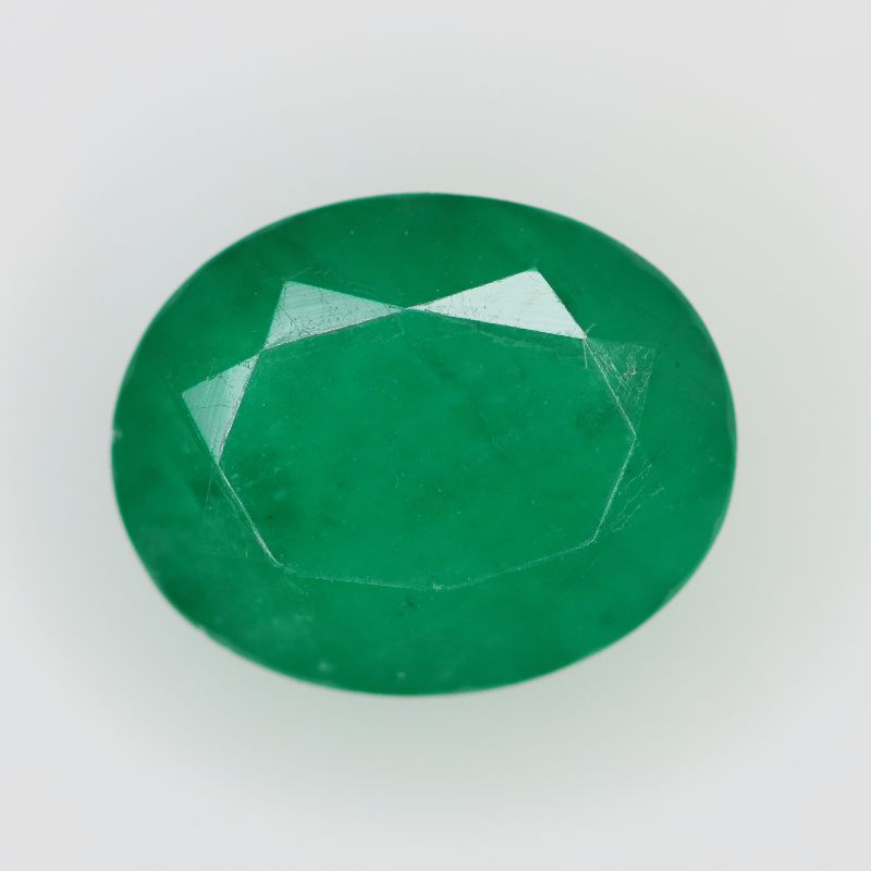 EMERALD 11.2X9 FACETED OVAL 3.76CT