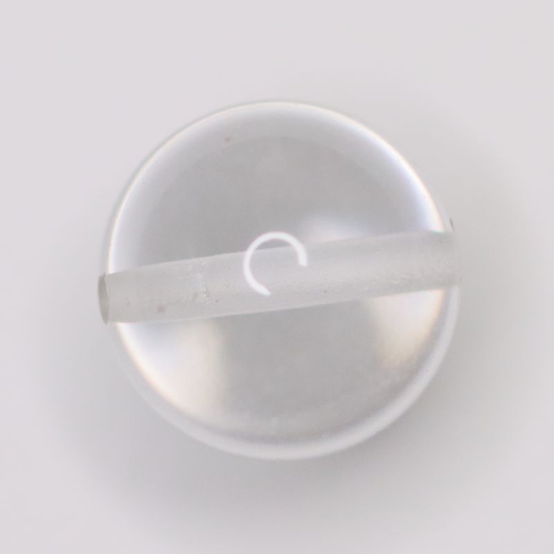 13MM SMOOTH ROUND BEAD FULL DRILLED ROCK CRYSTAL