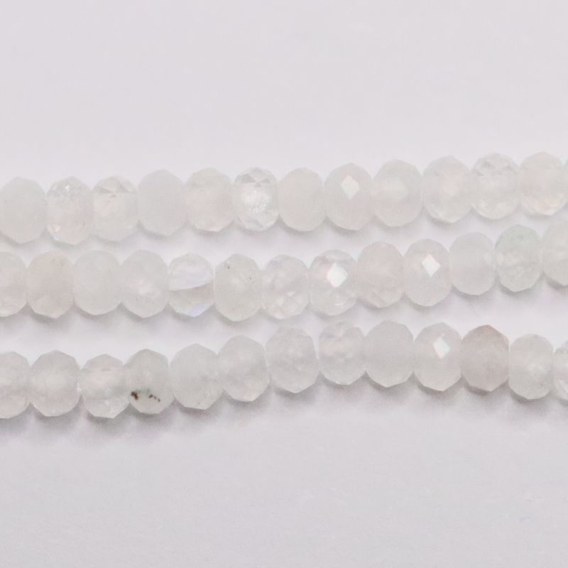 TOURMILATED MOONSTONE 40CM 2MM FACETED ROUND