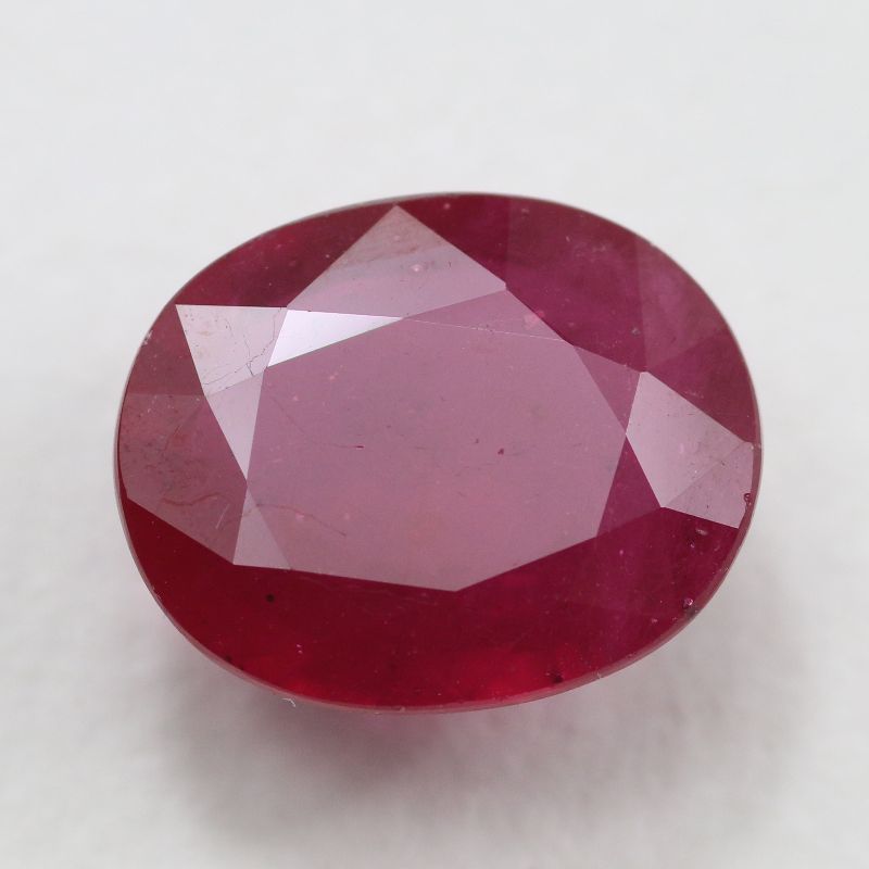 GLASS FILLED RUBY 15.5X13 OVAL 14.4CT