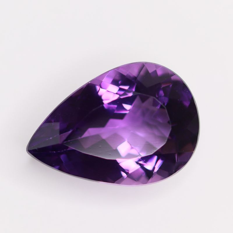 AMETHYST 24X16.7 FACETED PEAR 21.77CT