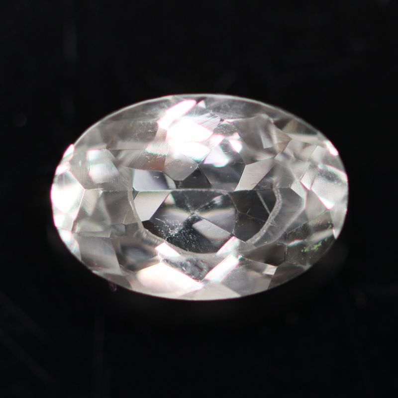 ROCK CRYSTAL 13X9.75 OVAL FACETED