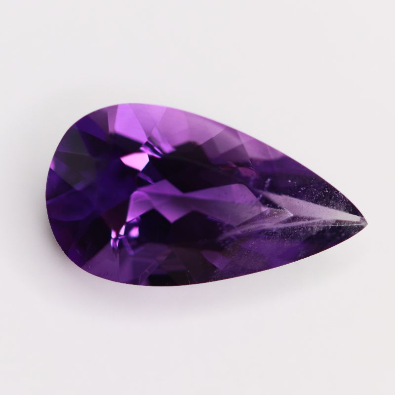 AMETHYST 19.9X11.2 PEAR FACETED