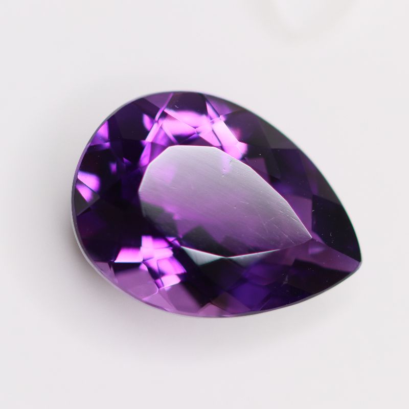 AMETHYST 17.1X12.8 PEAR FACETED