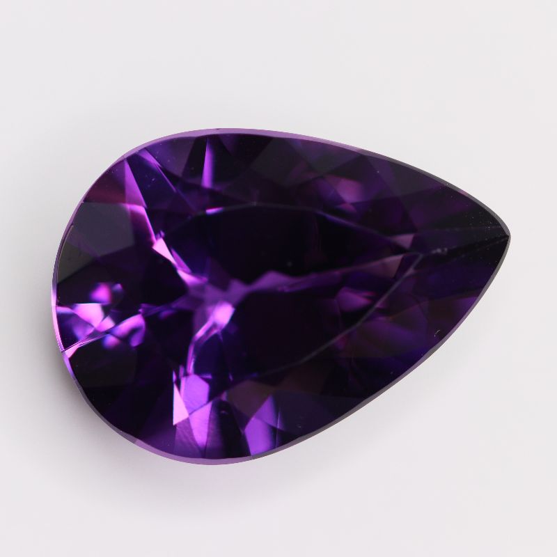 AMETHYST 22.1X15.8 PEAR FACETED