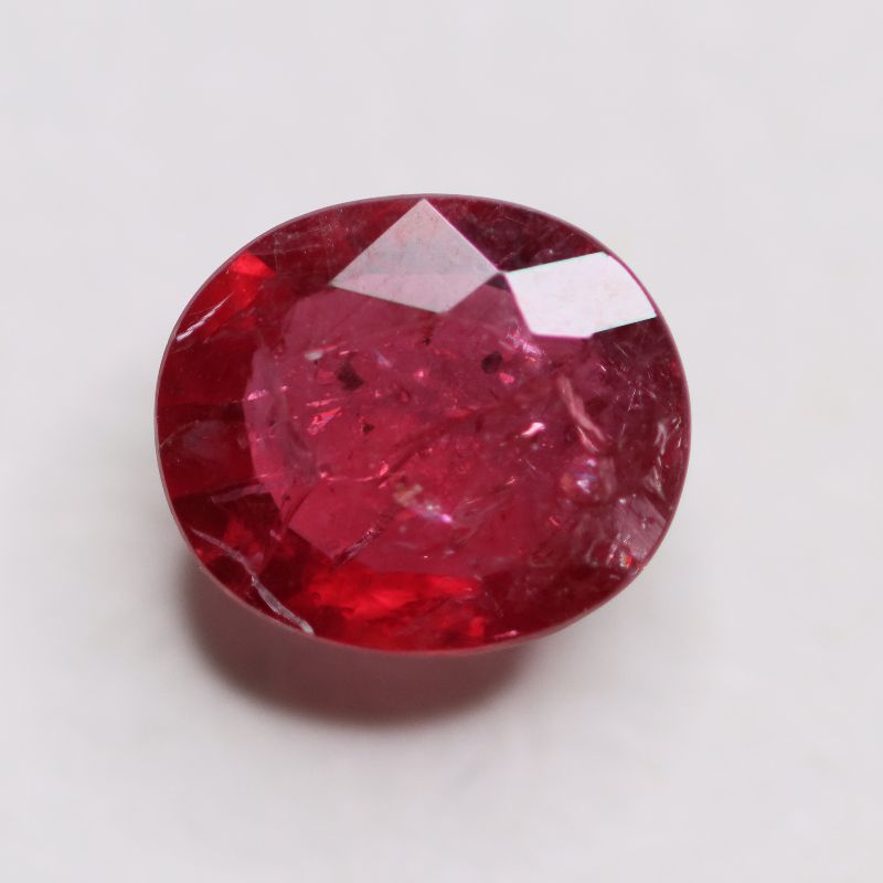 RUBY MOZAMBIQUE 7.8X6.9 FACETED OVAL 1.33CT