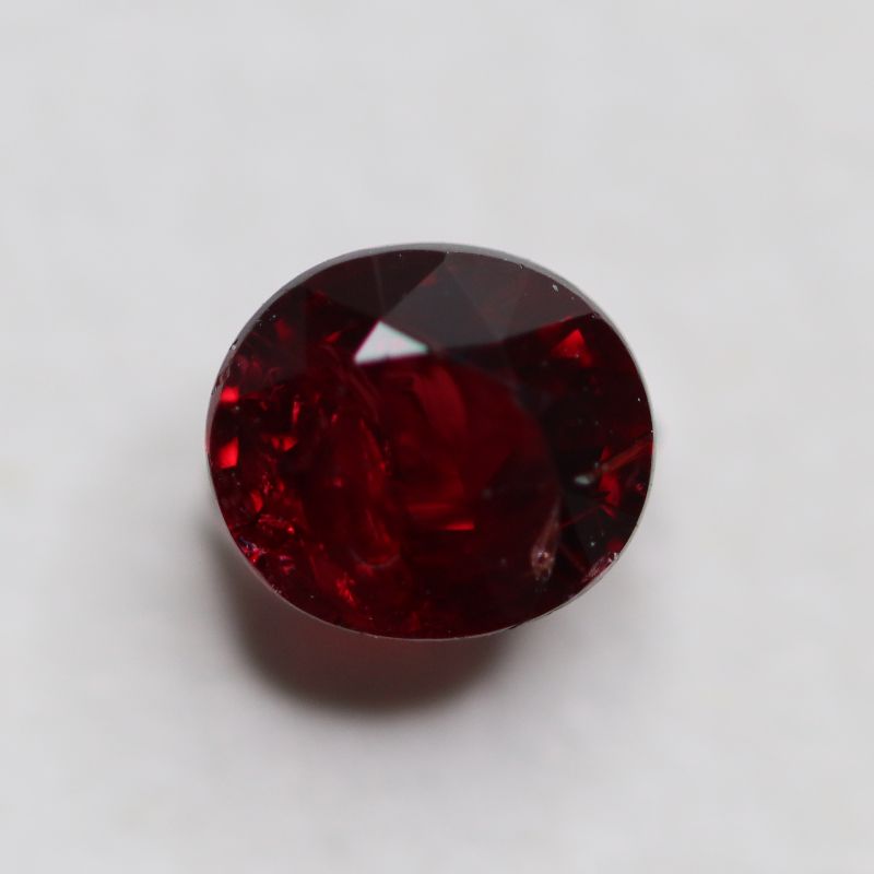 UNHEATED RUBY MOZAMBIQUE 5.8X5.1 FACETED OVAL 0.91CT