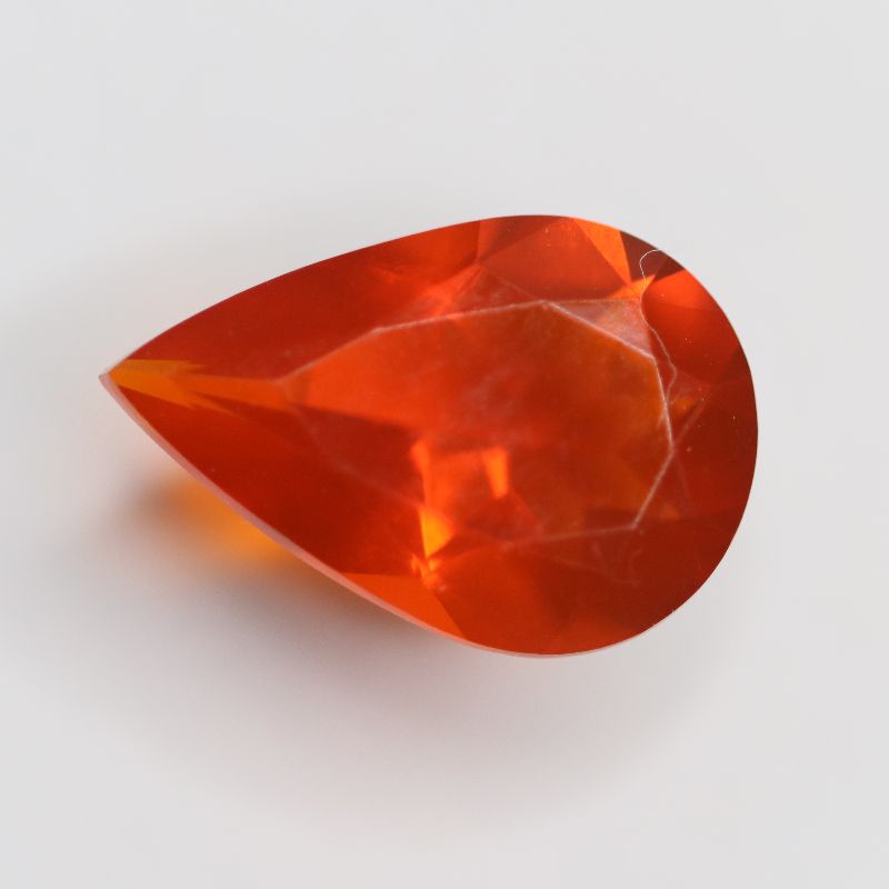 FIRE OPAL 11.9X8 PEAR FACETED