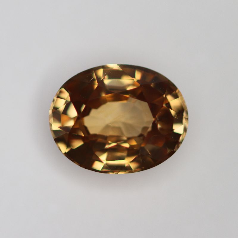 BROWN ZIRCON 8.2X6.5 FACETED OVAL 1.98CT