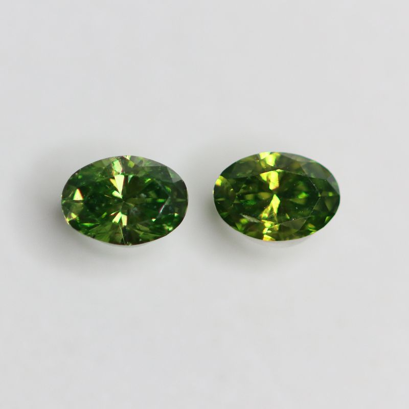 TREATED GREEN DIAMOND 3.8X2.7 OVAL FACETED