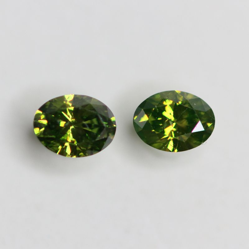 TREATED GREEN DIAMOND 4.1X3.1 OVAL FACETED