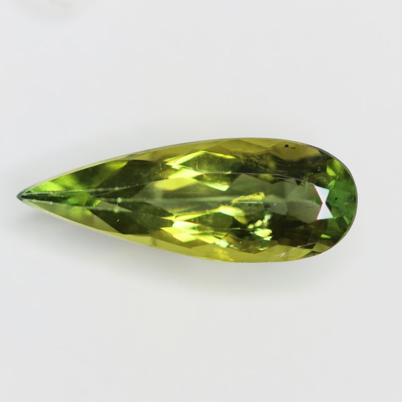 GREEN TOURMALINE 17.8X6.5 PEAR FACETED