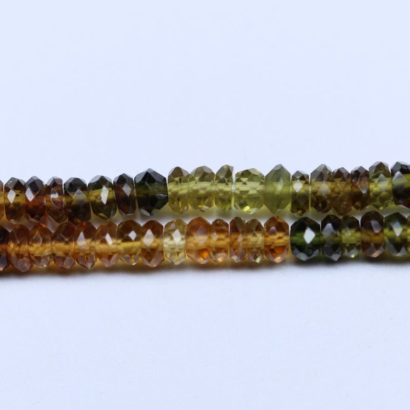TOURMALINE STRINGS 3.5/4MM FACETED ROUND BEAD