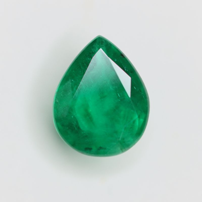 EMERALD 10X8 FACETED PEAR 2.09CT