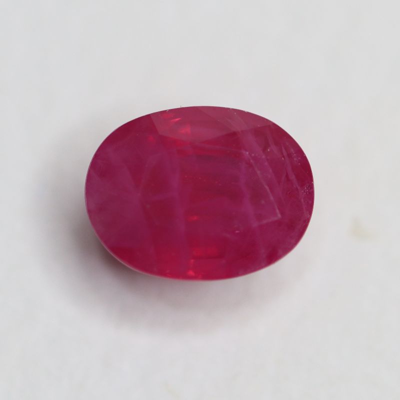 RUBY 7.7X5.9 OVAL FACETED