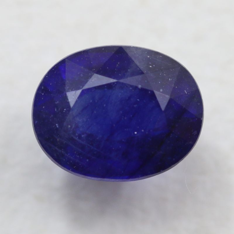 GLASS FILLED SAPPHIRE 10X8 OVAL 4.58CT