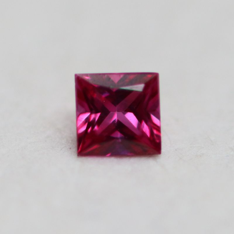 RUBY 2X2 PRINCESS SQUARE FACETED