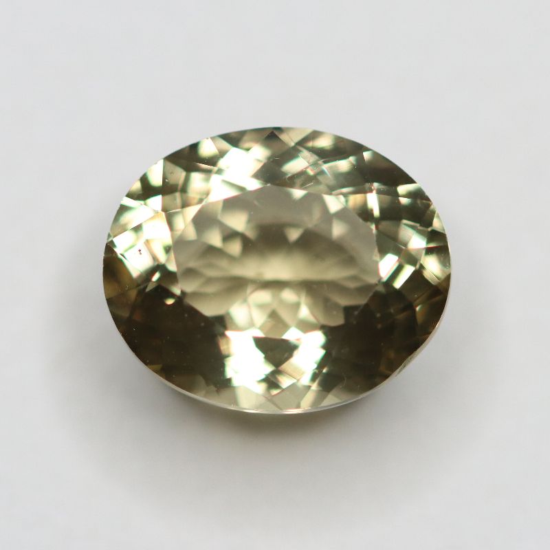 YELLOW BERYL 12.7X10.4 OVAL FACETED