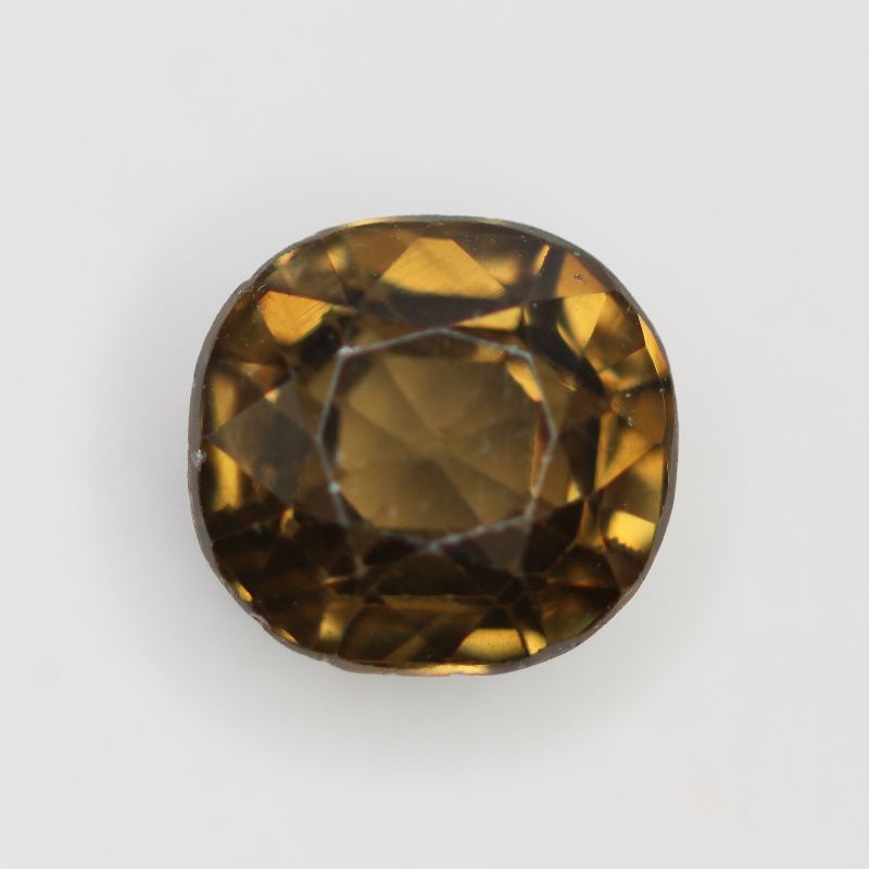 BROWN ZIRCON 9.3X8.6 CUSHION FACETED