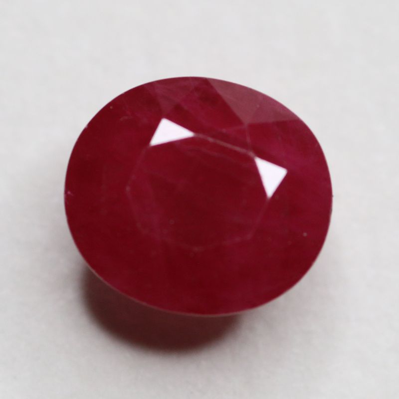 RUBY 9.5X8.4 OVAL FACETED