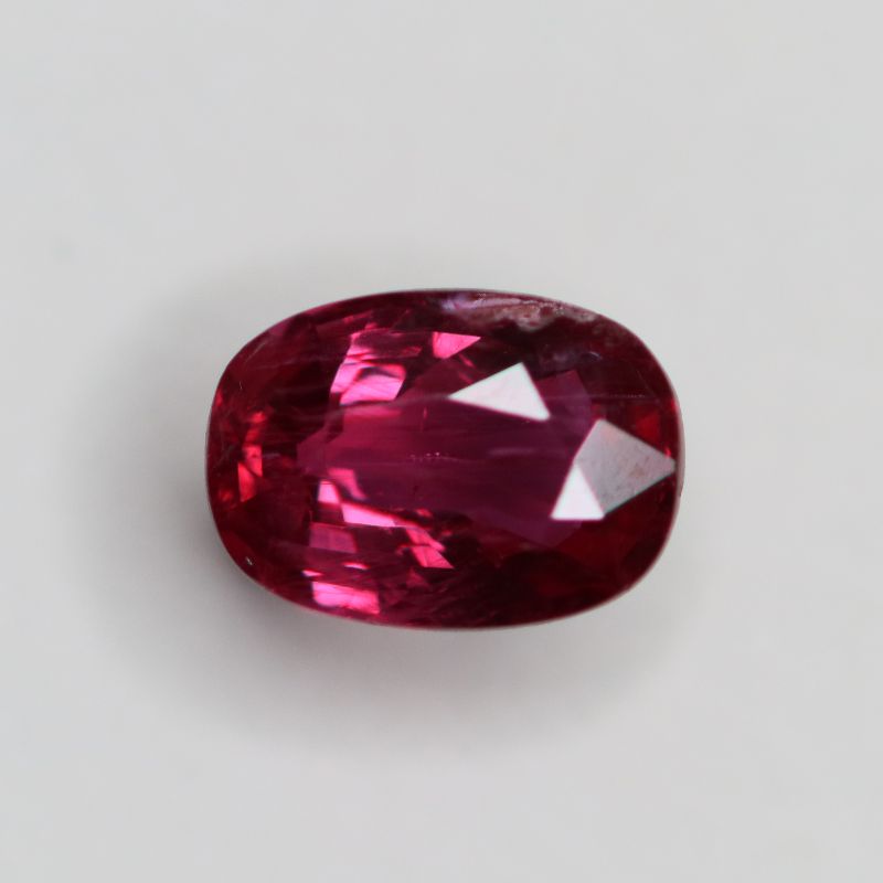 UNHEATED RUBY MOZAMBIQUE 7.4X5.4 FACETED CUSHION 1.32CT
