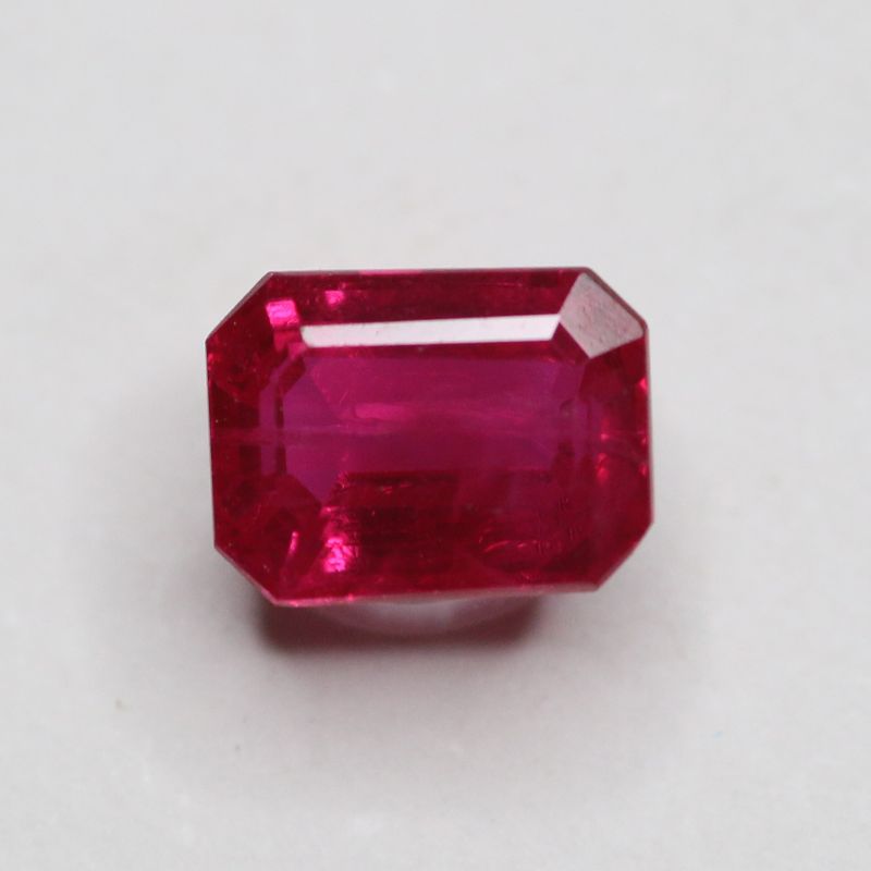 RUBY NEW BUR. FACETED 6.6X5 OCTAGON 1.22CT
