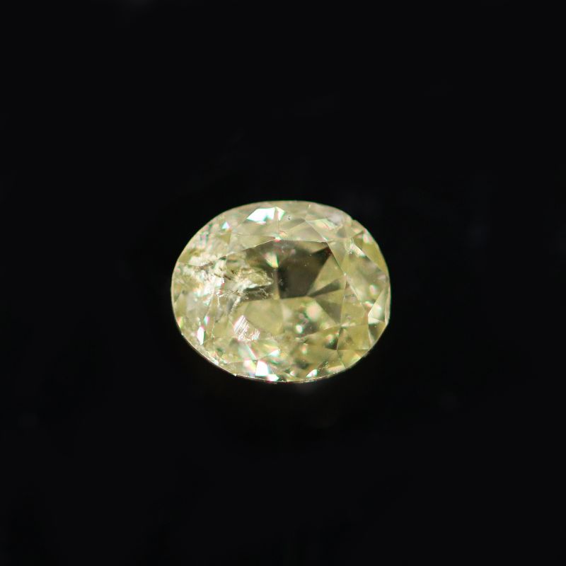NATURAL YELLOW DIAMOND 4.2X3.5 OVAL FACETED